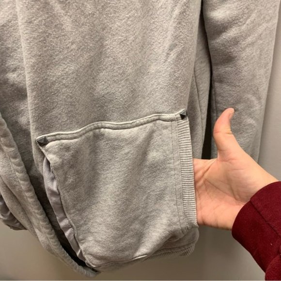 Aritzia Wilfred Roussea Zip Up Cardigan Sweater Light Grey - Picture 5 of 15